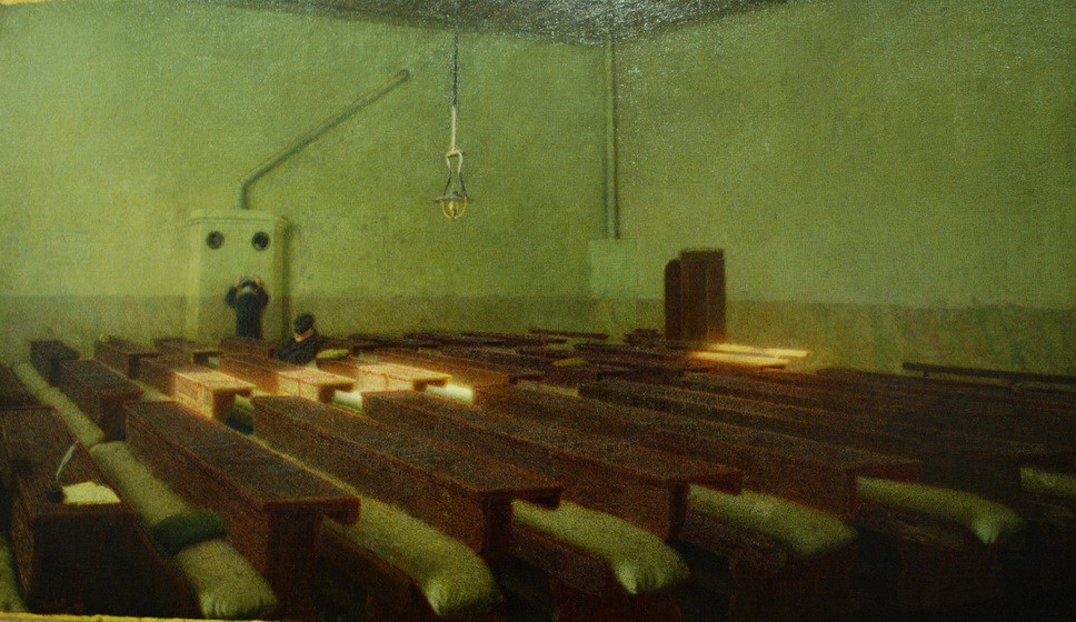 GAM - MALINCONIA_012.JPG - ANGELO MORBELLI - Alessandria 1853-Milano 1919 - UN NATALE! AL PIO ALBERGO TRIVULZIO (1909)